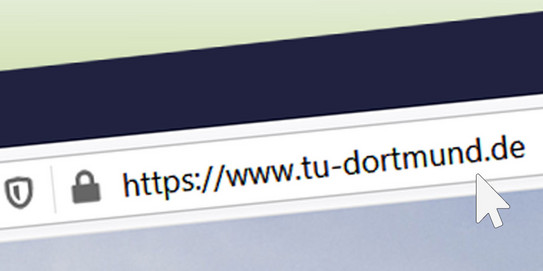 URL der TU Dortmund im Browser