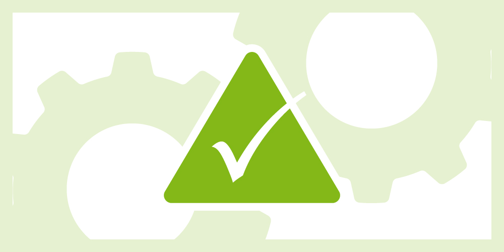 Okay-Haken Okay-Haken auf grünem Schild