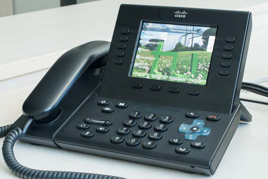 Telefon Telefon mit Display mit TU-Logo