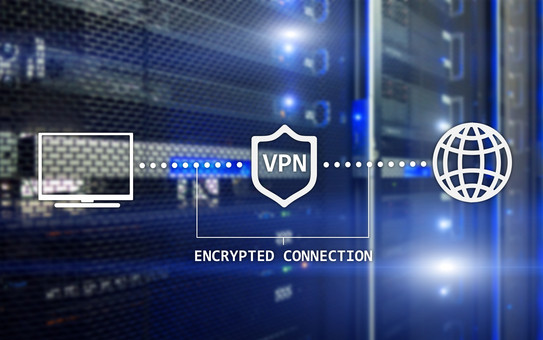 VPN-Zeichen zwischen Monitor und Globus