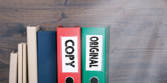 Ordner mit Rückenschilder Copy und Original Ordner mit Rückenschilder Copy und Original