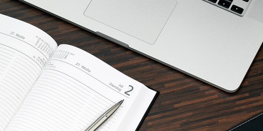 Terminkalender Terminkalender und Tastatur