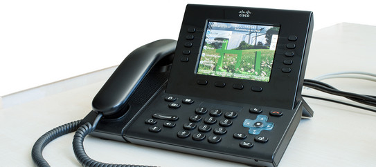 Telefon Telefon mit Display mit TU-Logo